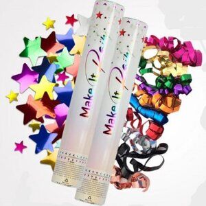 Set of 3 Party Cannon Confetti Stars & Streamers Popper Blaster Celebration NEW